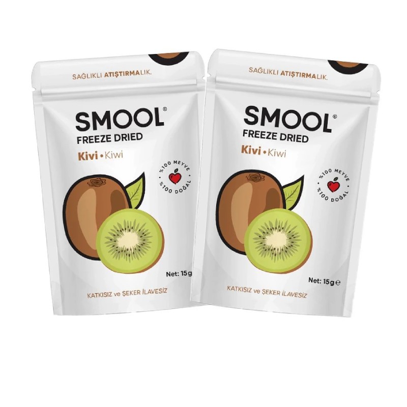 Smool Freeze Drıed Fruit Kiwi Pack Of 2 - 2li Kivi Paketi (15GRX2) Dondurularak Kurutulmuş Freeze Dry