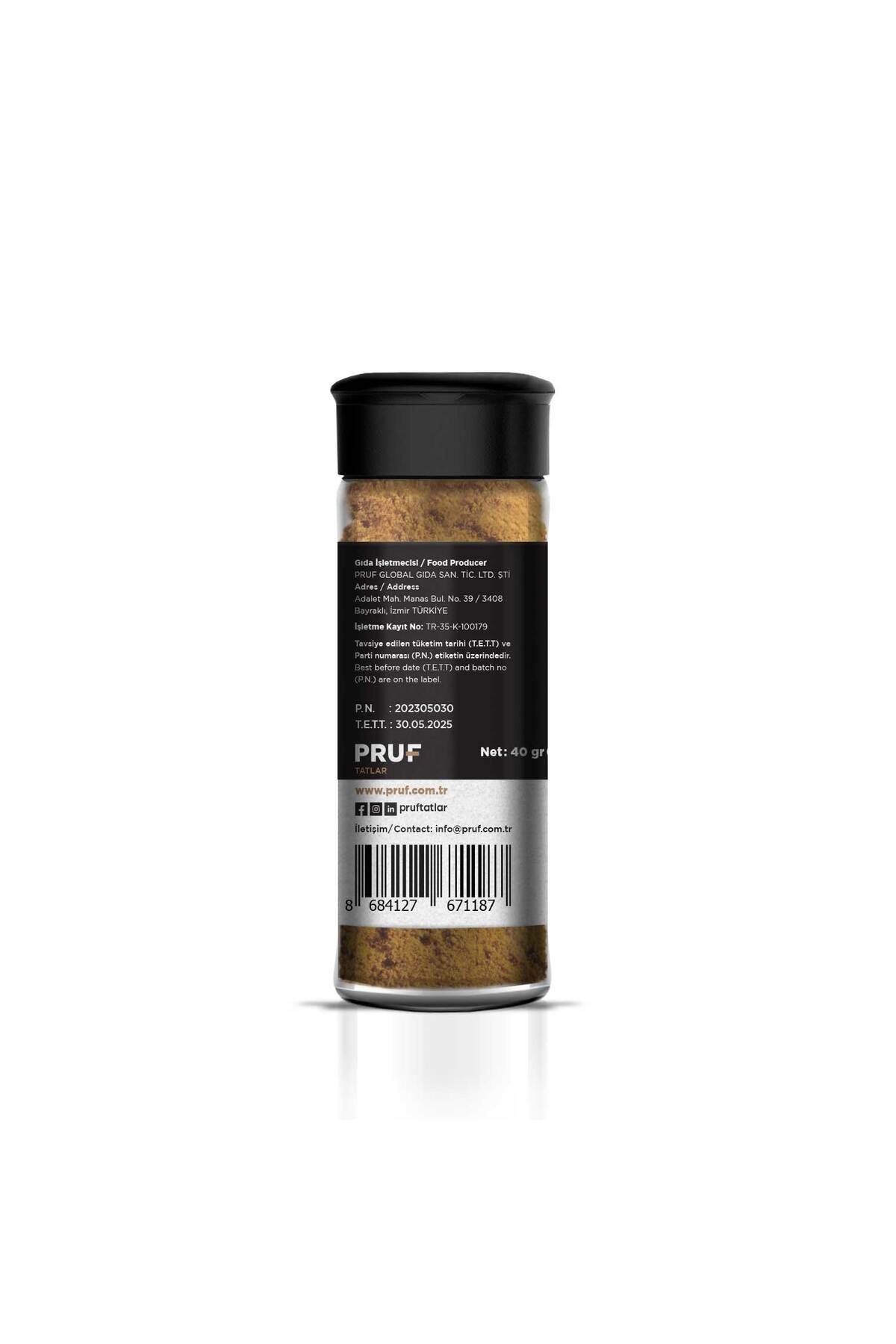 Pruf Berbere Çeşnisi 45 gr./ Berbere Seasoning 45 gr. Sağlıklı Cam Şişe