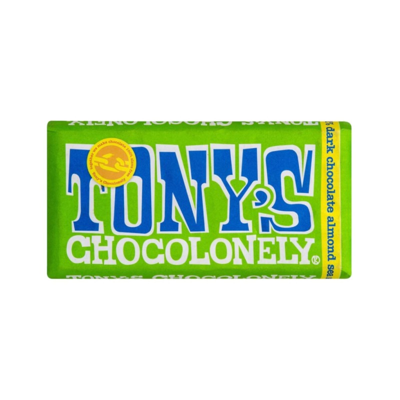 Tony's Chocolonely - Dark Badem Deniz Tuzlu (belçika Çikolatası) 180gr