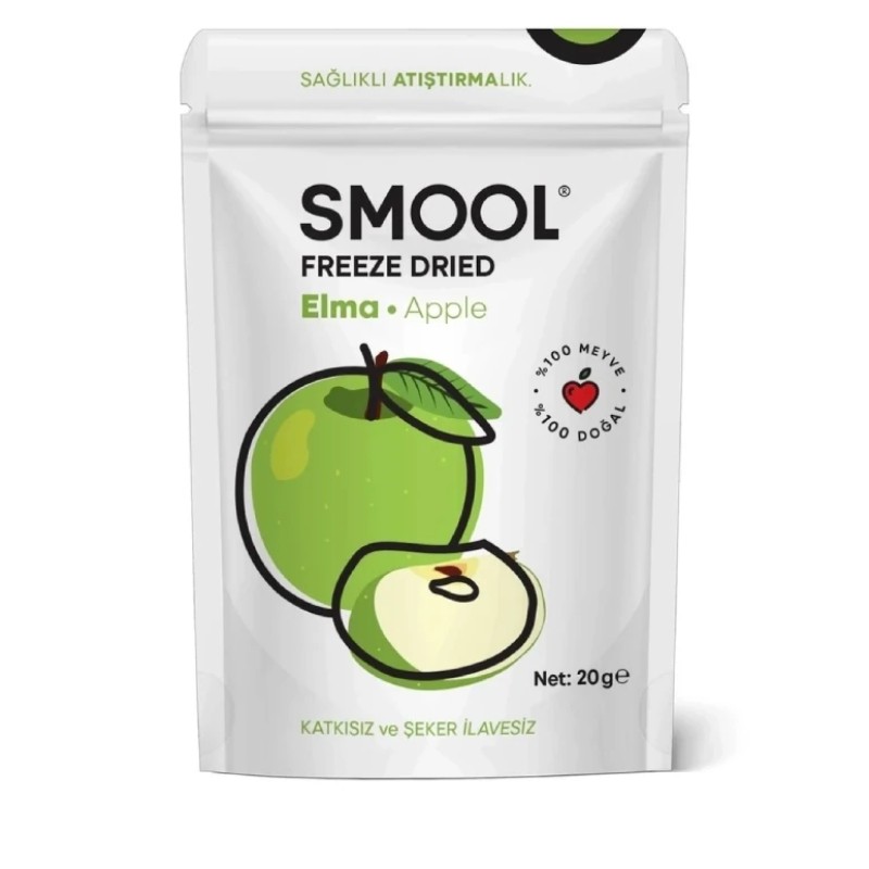 Smoll Freeze Dried Elma (DONDURULARAK KURUTULMUŞ) 20gr Sağlıklı Atıştırmalık - Freeze Dry Apple Cubes