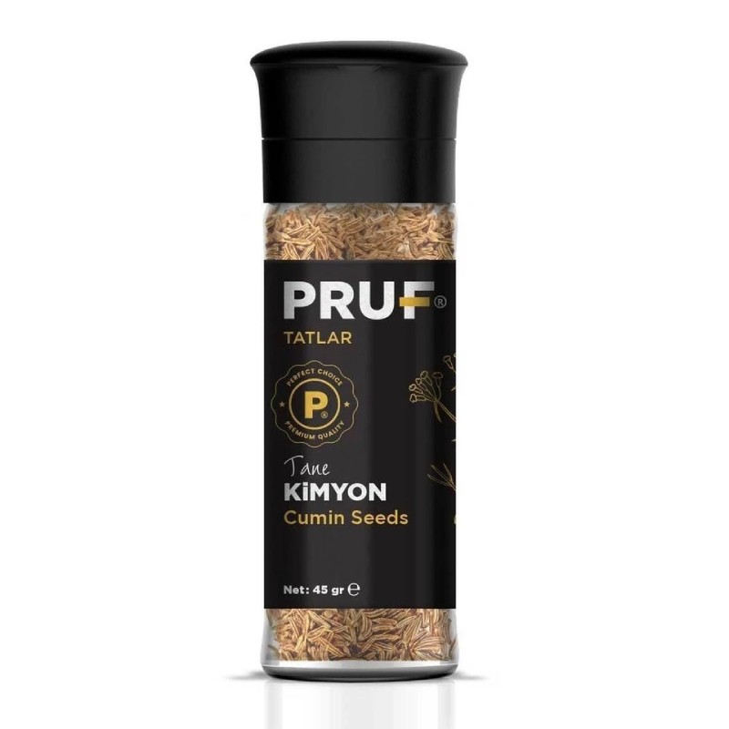 Pruf Kimyon Tane / Cumin Seeds 45 gr. Sağlıklı Cam Şişe