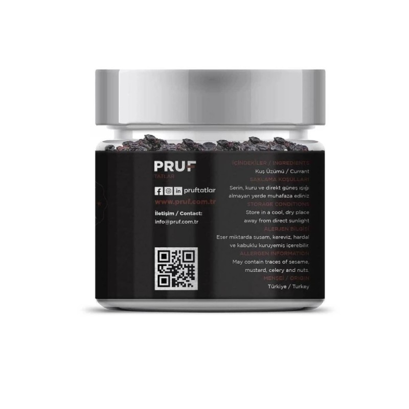 Pruf Kuş Üzümü 125 Gr. Cam Kavanoz