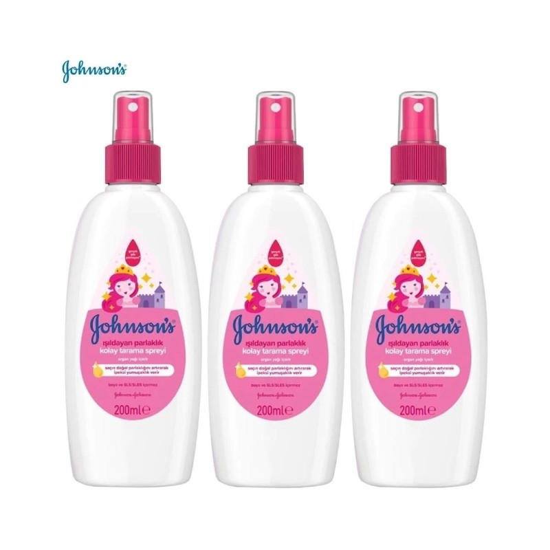 Johnsons Baby Bebek Kolay Tarama Spreyi 200ml 3 Lü Set Işıldayan Parlaklık