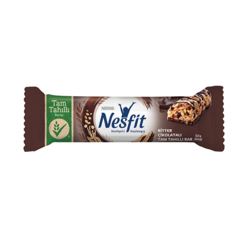 Nesfit Bitter Şekersiz Tam Tahıllı Bar 23.5 gr 16'lı Paket