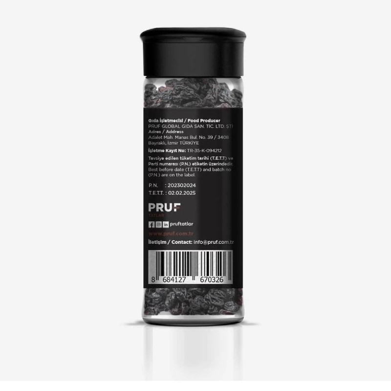 Pruf Kuş Üzümü 55 Gr. Cam Şişe