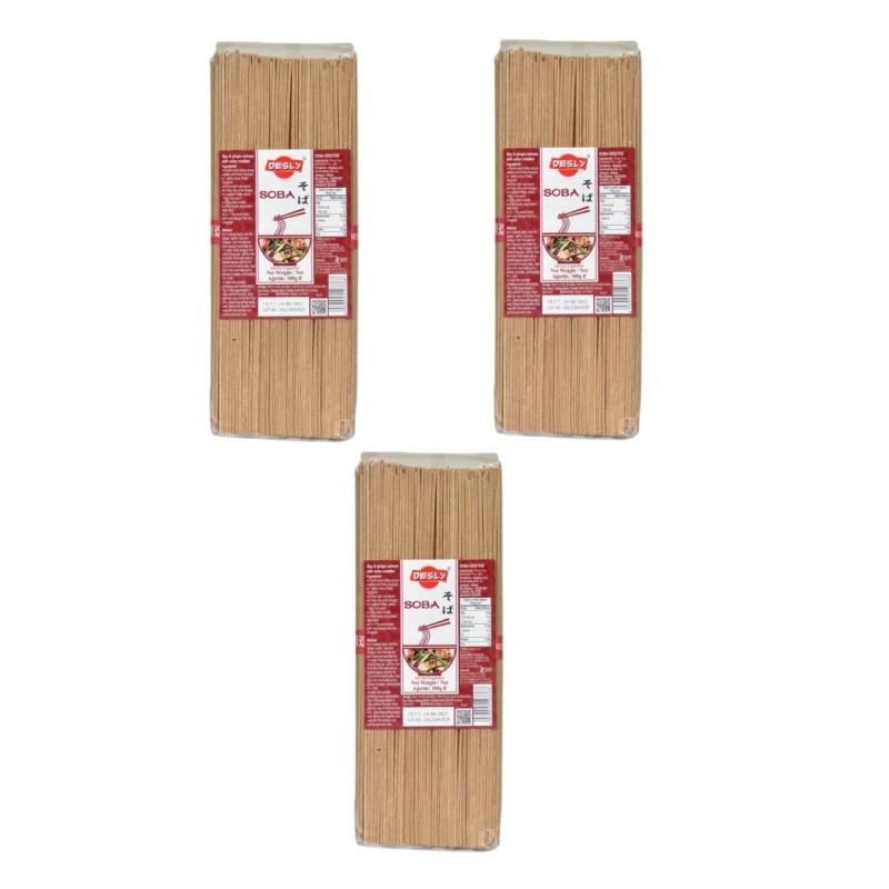 Desly Soba Eriştesi 300 Gr X 3 Adet Set , Japon Eriştesi 300 Gr X 3 Adet Set