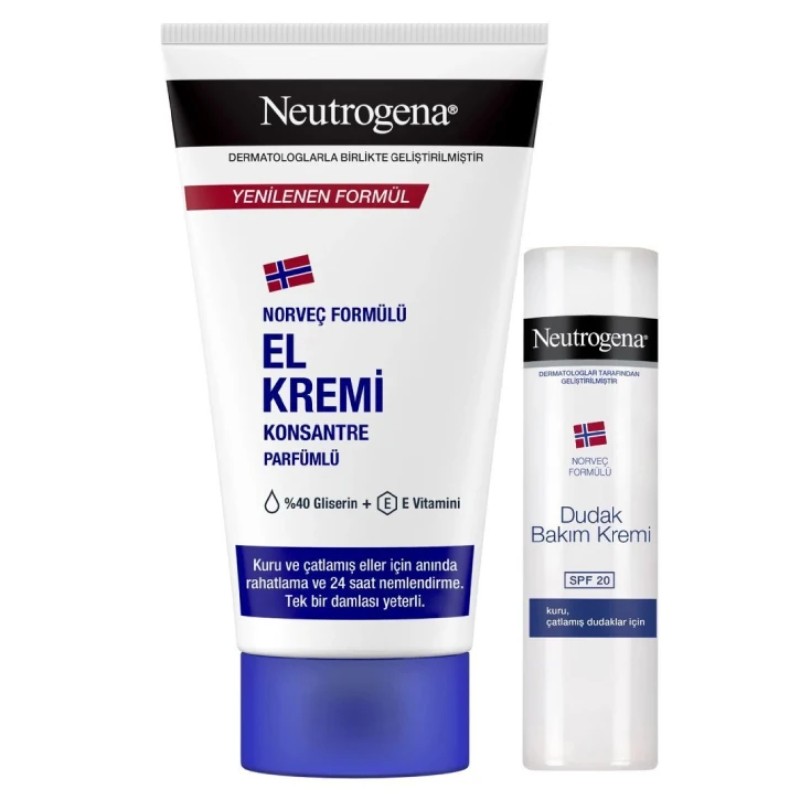 Neutrogena El Kremi Parfümlü Dudak Kremi Hediye