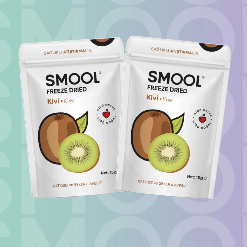 Smool Freeze Drıed Fruit Kiwi Pack Of 2 - 2li Kivi Paketi (15GRX2) Dondurularak Kurutulmuş Freeze Dry