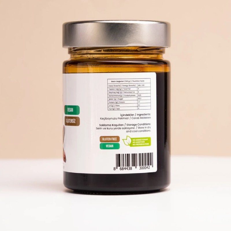 Smool Keçiboynuzu Pekmezi (Harnup Pekmezi) 375 Gr, %100 Doğal, Katkısız, İlave Şekersiz, Carob Molasses