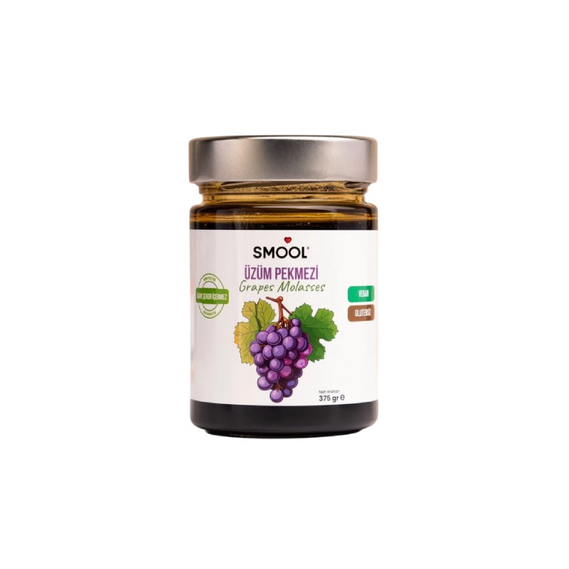 Smool Üzüm Pekmezi (Grape Molasses), 375 Gr, %100 Doğal, Katkısız, İlave Şekersiz, Koruyucusuz