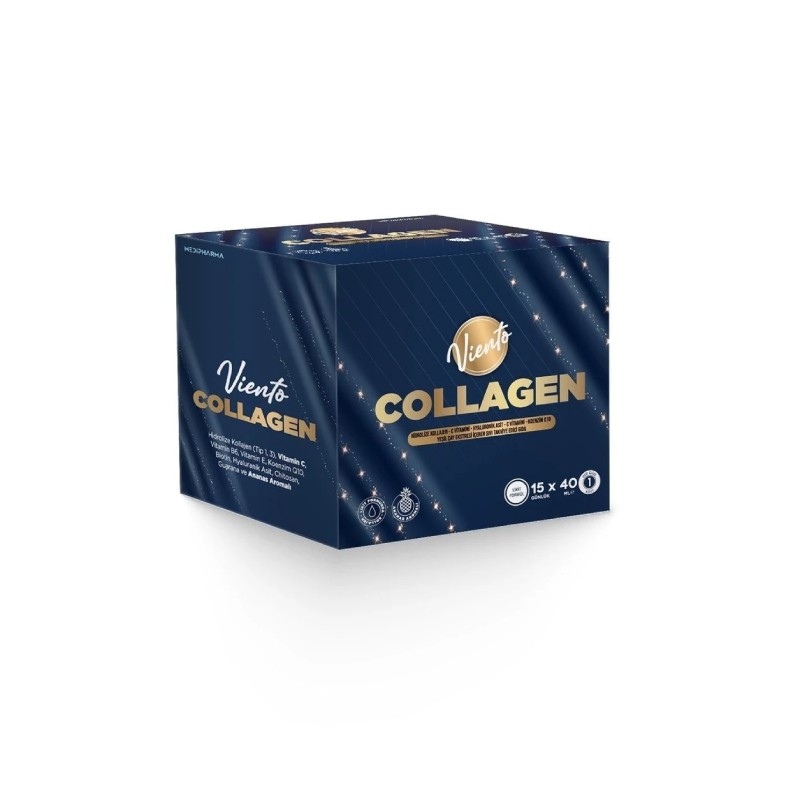 Viento Collagen 15'Li Sıvı Kolajen - 2 Kutu 40ml x 30 Shot,  Aylık Kolejen KÜR