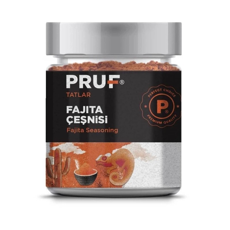 Pruf Fajita Baharatı / Fajita Çeşnisi / Fajita Seasoning 145 Gr. Sağlıklı Cam Kavanoz