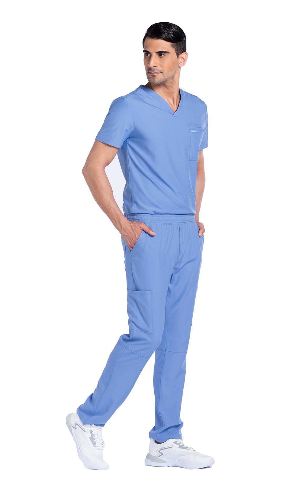 Cosmo Erkek Tek Kargo Pantolon Medikal Üniforma - Açık Mavi