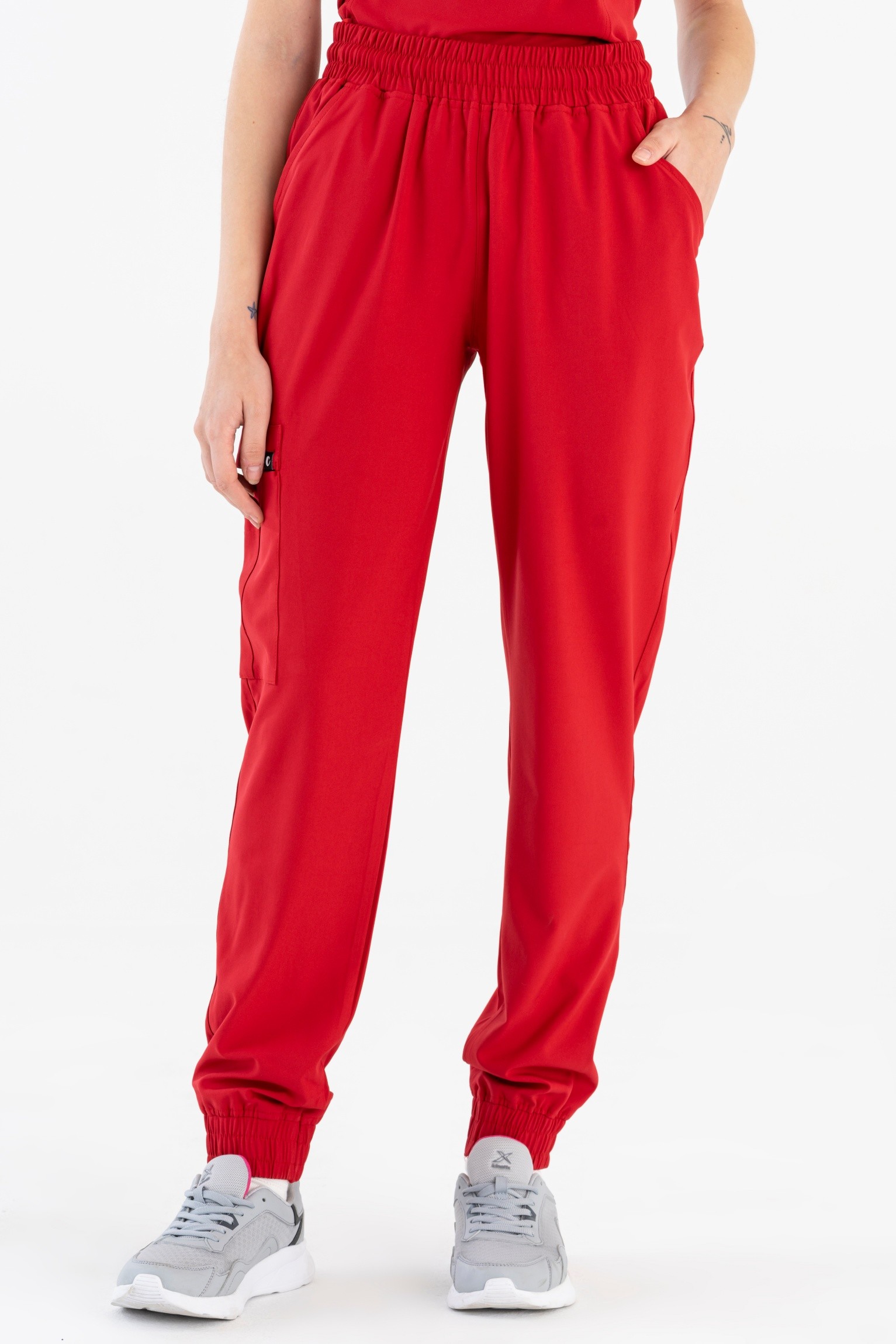 Sierra Kadın Kargo Jogger Pantolon - Kırmızı