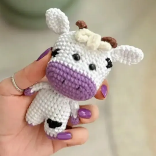 Amigurumi Cow Keychain