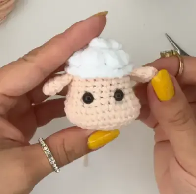 Amigurumi Lamb Keychain - 2