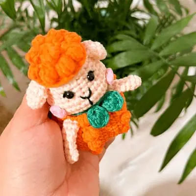 Amigurumi Balkabağı Kuzu Anahtarlık
