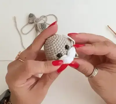 Amigurumi Cat Mouth Detail