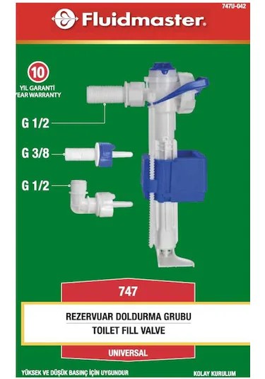 FLUİDMASTER 737 GÖMME REZERVUAR ŞAMANDRASI 3 LÜ SET