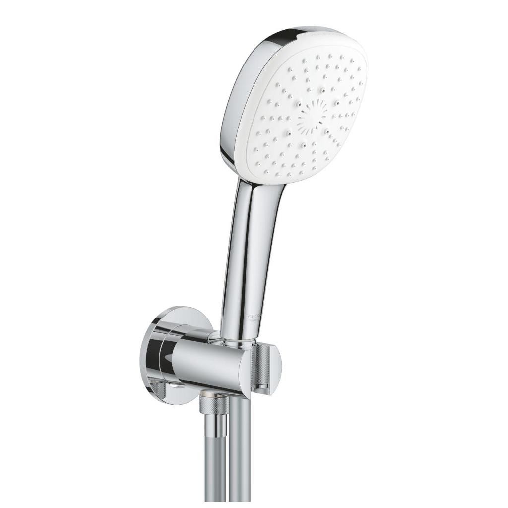 Grohe Tempesta Cube 110 Su Çıkış Dirsekli El Duşu Seti 3 Akışlı Rain,Jet,Masaj - 26910003 KARE FORM