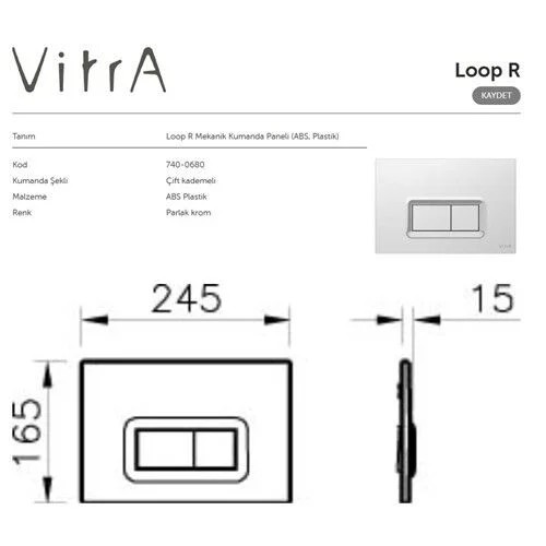 740-0680 VİTRA KUMANDA PANELİ