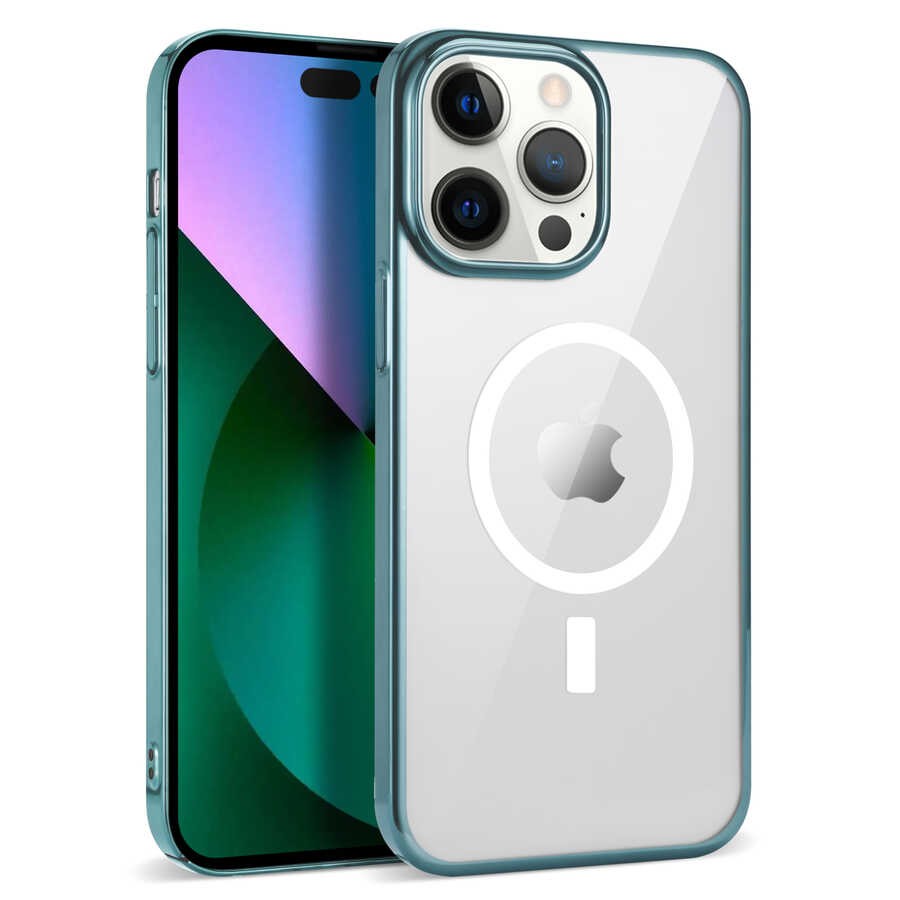 iPhone 14 Pro Kılıf Zore Wireless Şarj Özellikli Pixel Magsafe Kılıf