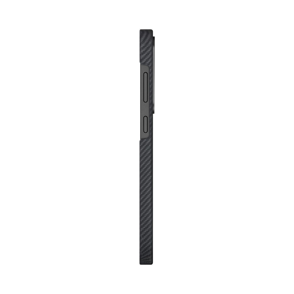 Galaxy S25 Kılıf Magsafe Şarj Özellikli 600D Aramid Fiber Pitaka Ultra-Slim Classic Serisi Black-Grey Twill Kılıf