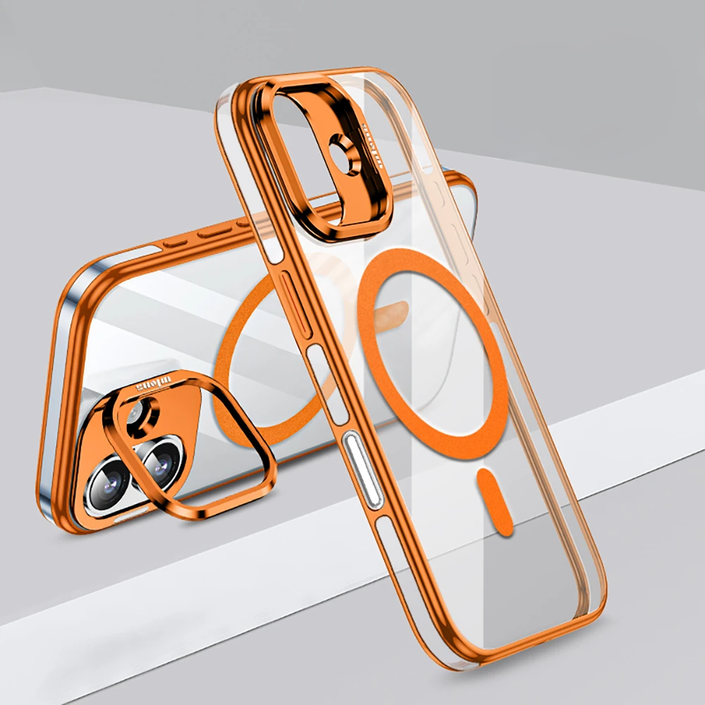 Apple iPhone 17 Kılıf M-safe Şarj Özellikli Wlons Standlı Efsane Kapak