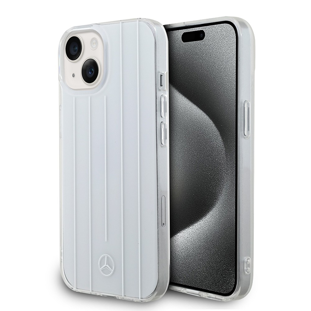 Apple iPhone 15 Mercedes Benz Orjinal Lisanslı New Urban 3 IML Baskılı Paralel Çizgi Desenli Kapak