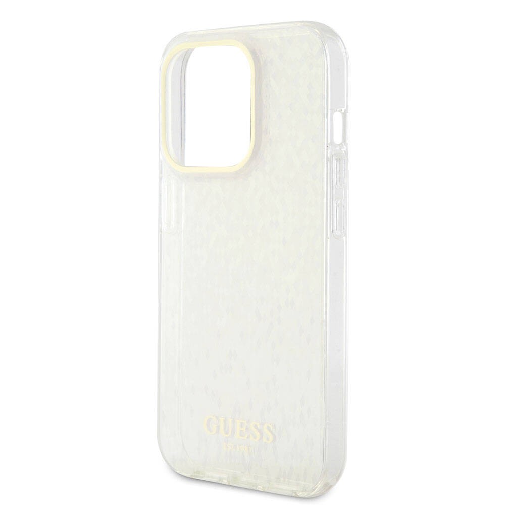 iPhone 15 Pro Kılıf Guess Orjinal Lisanslı Yazı Logolu Mirror Disco Kılıf