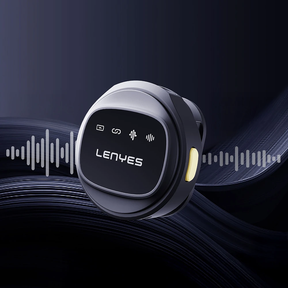 Lenyes LM204-L Type-C Şarj Portlu Akıllı Gürültü Engelleyicili Lightning Bağlantılı Kablosuz Yaka Mikrofonu