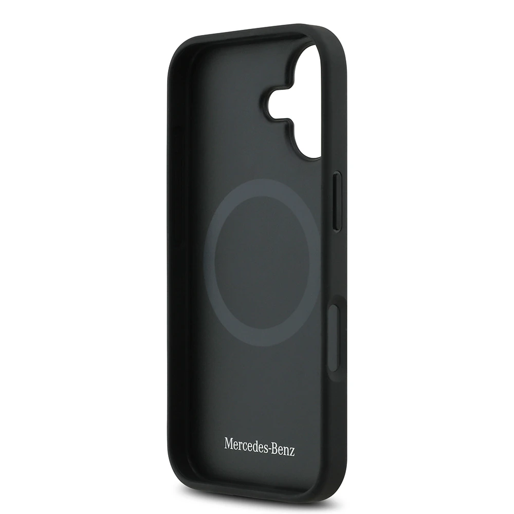 Apple iPhone 17 Kılıf Mercedes Benz Orjinal Lisanslı M-safe Şarj Özellikli Hakiki Deri Nostaljik Yıldız Dizayn Kapak