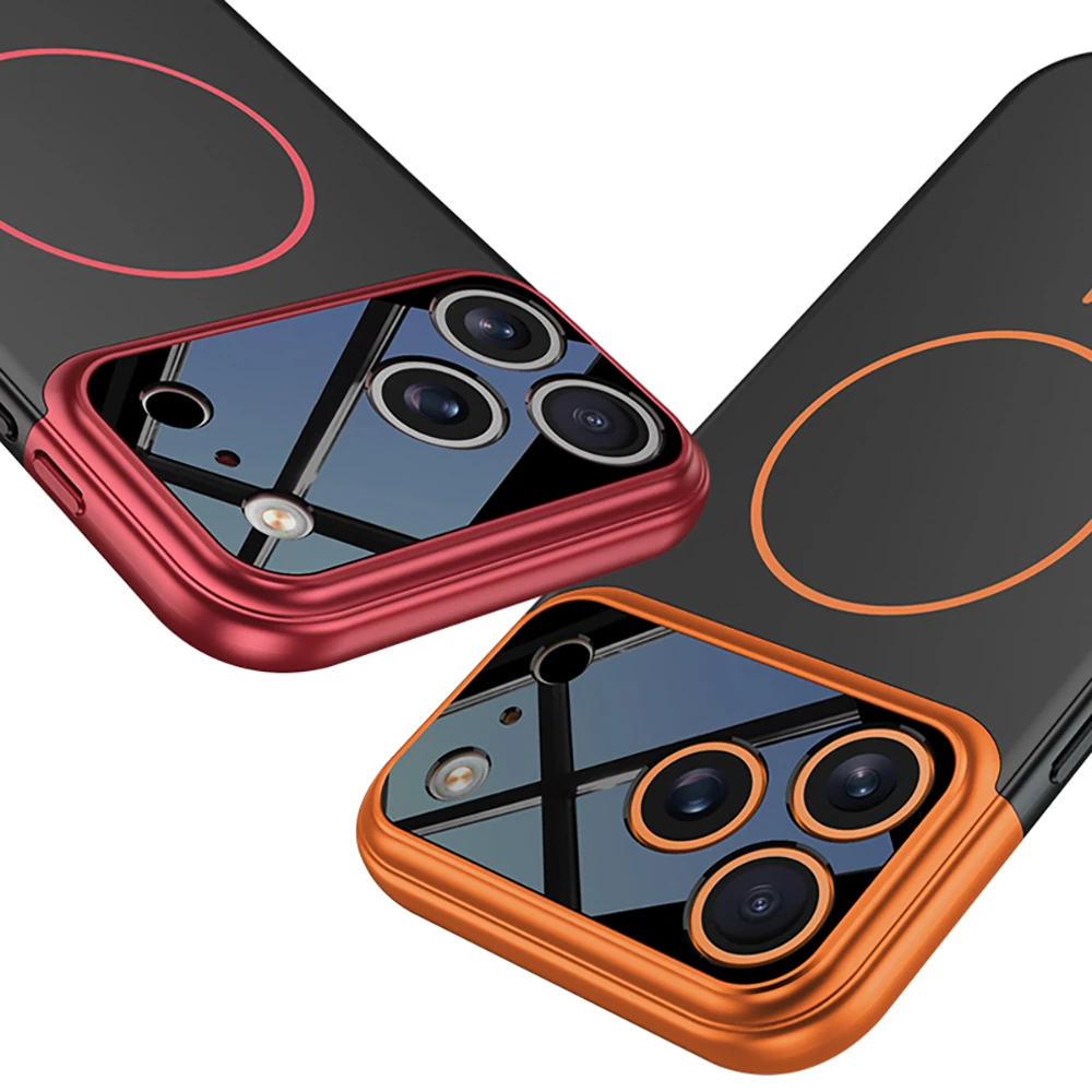 Apple iPhone 17 Pro Max Kılıf M-safe Şarj Özellikli Çift Parçalı Zore Napoli Kapak