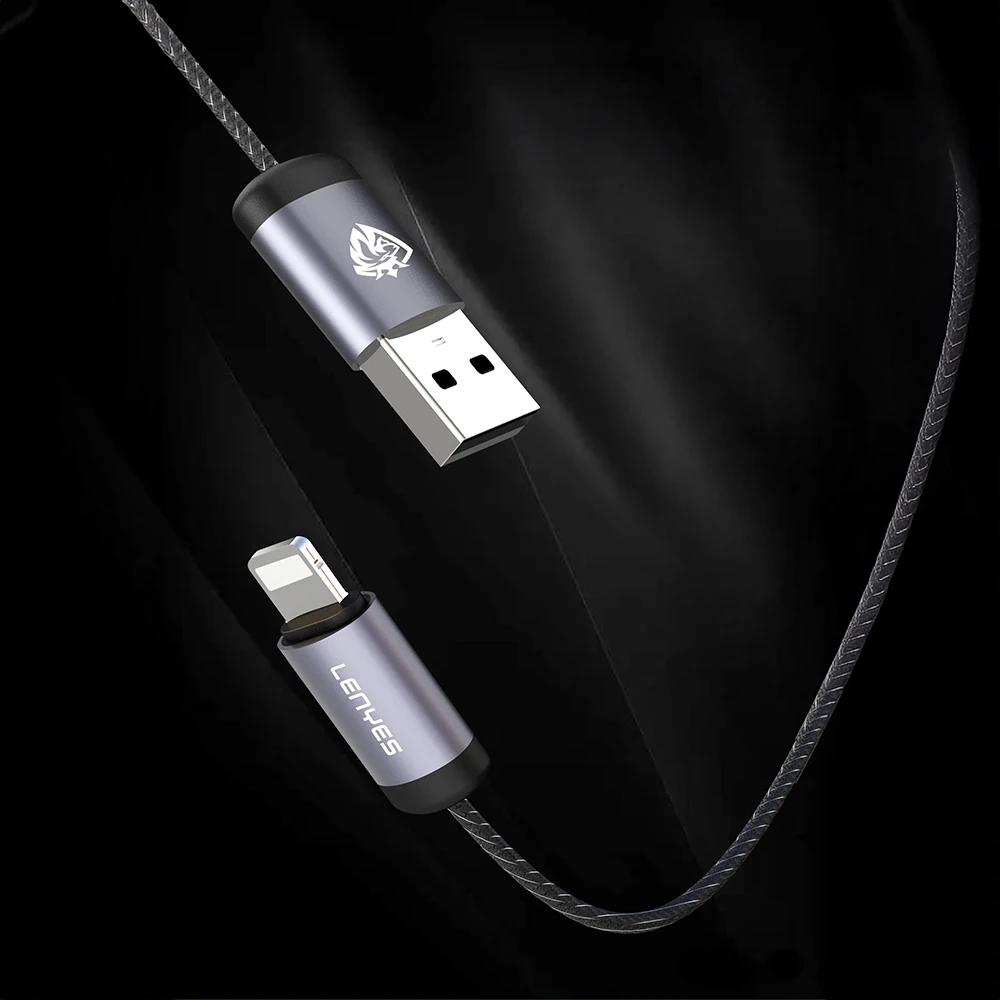 Lenyes LC537 USB-A to Type-C Örgü Tasarımlı Hızlı Şarj Özellikli Data ve Şarj Kablosu 10W 1M