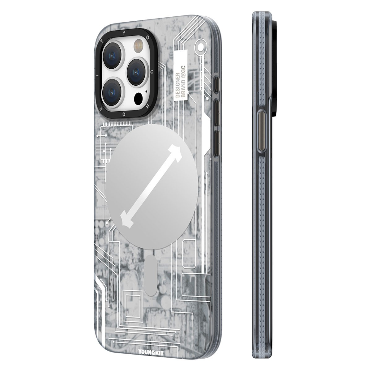 iPhone 15 Pro Kılıf Magsafe Şarj Özellikli YoungKit Technology Serisi Kılıf
