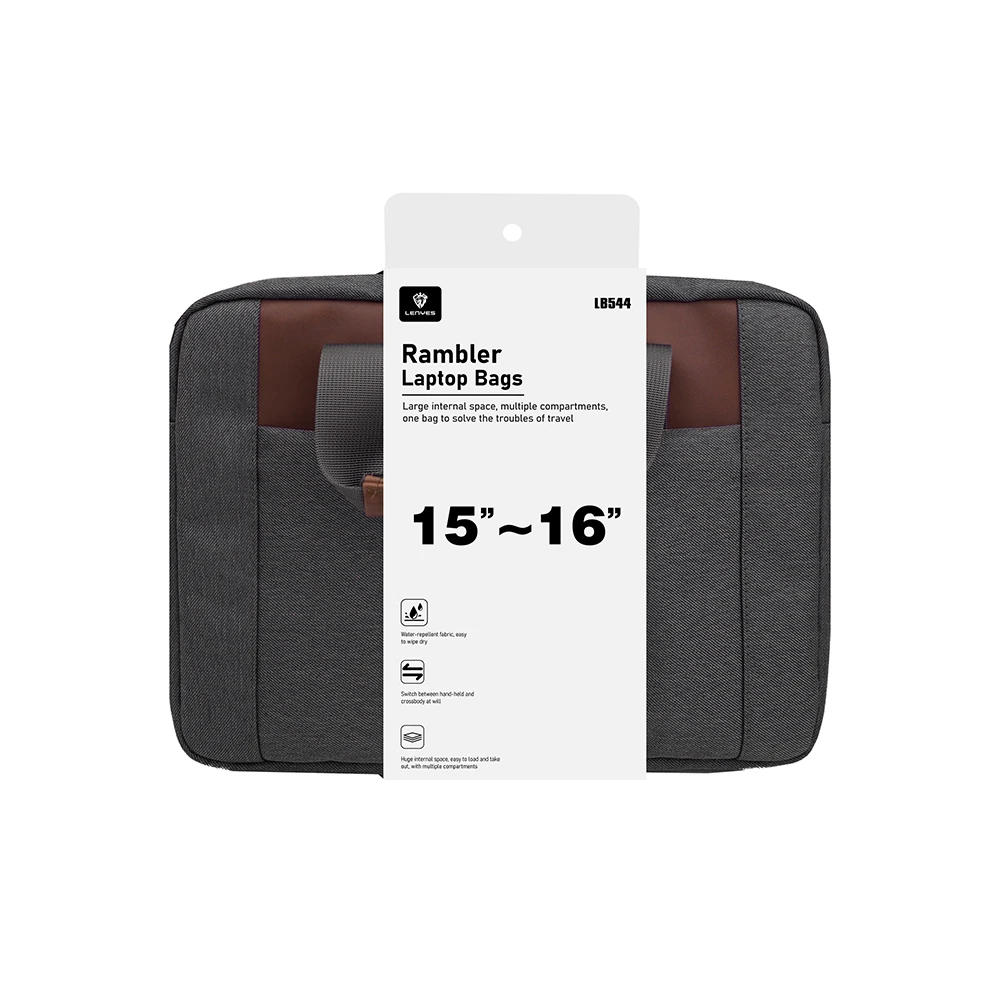 Lenyes LB544 Rambler Serisi Polyester Kumaş 15-16 inç Su Geçirmez Laptop Çantası