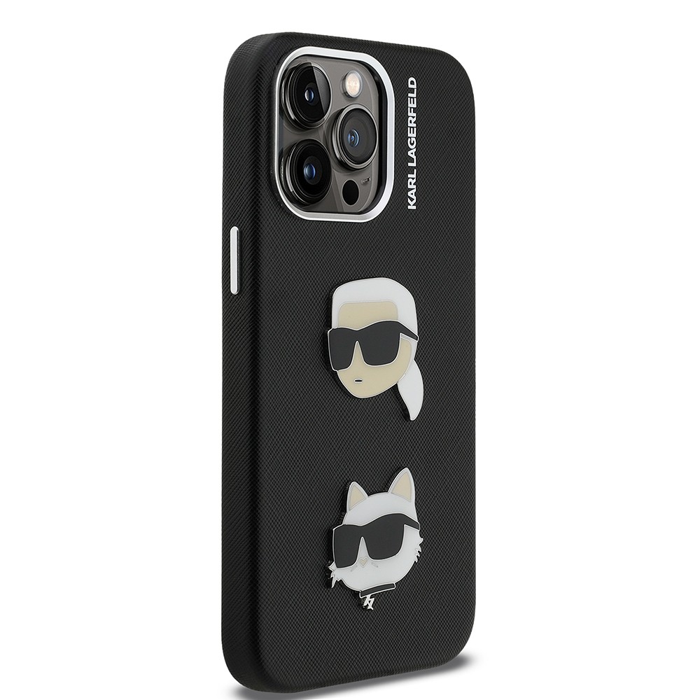 Apple iPhone 14 Pro Max Kılıf Karl Lagerfeld Orjinal Lisanslı K&C Heads Pin Kapak