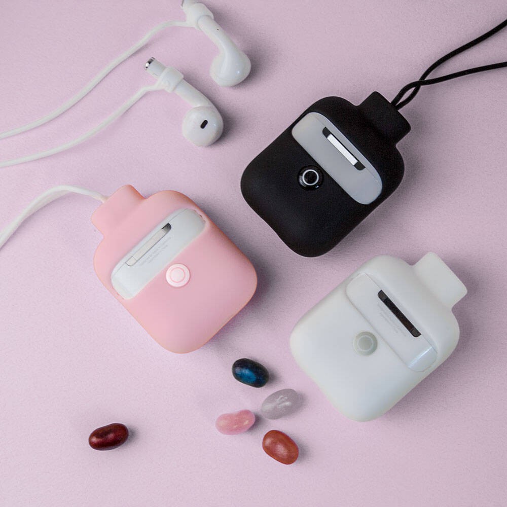 Airpods 2. Nesil Kılıf Boyun Askılı Jelly Bean Tasarımlı Kablosuz Şarj Özellikli Lisanslı Switcheasy ColorBuddy Kapak