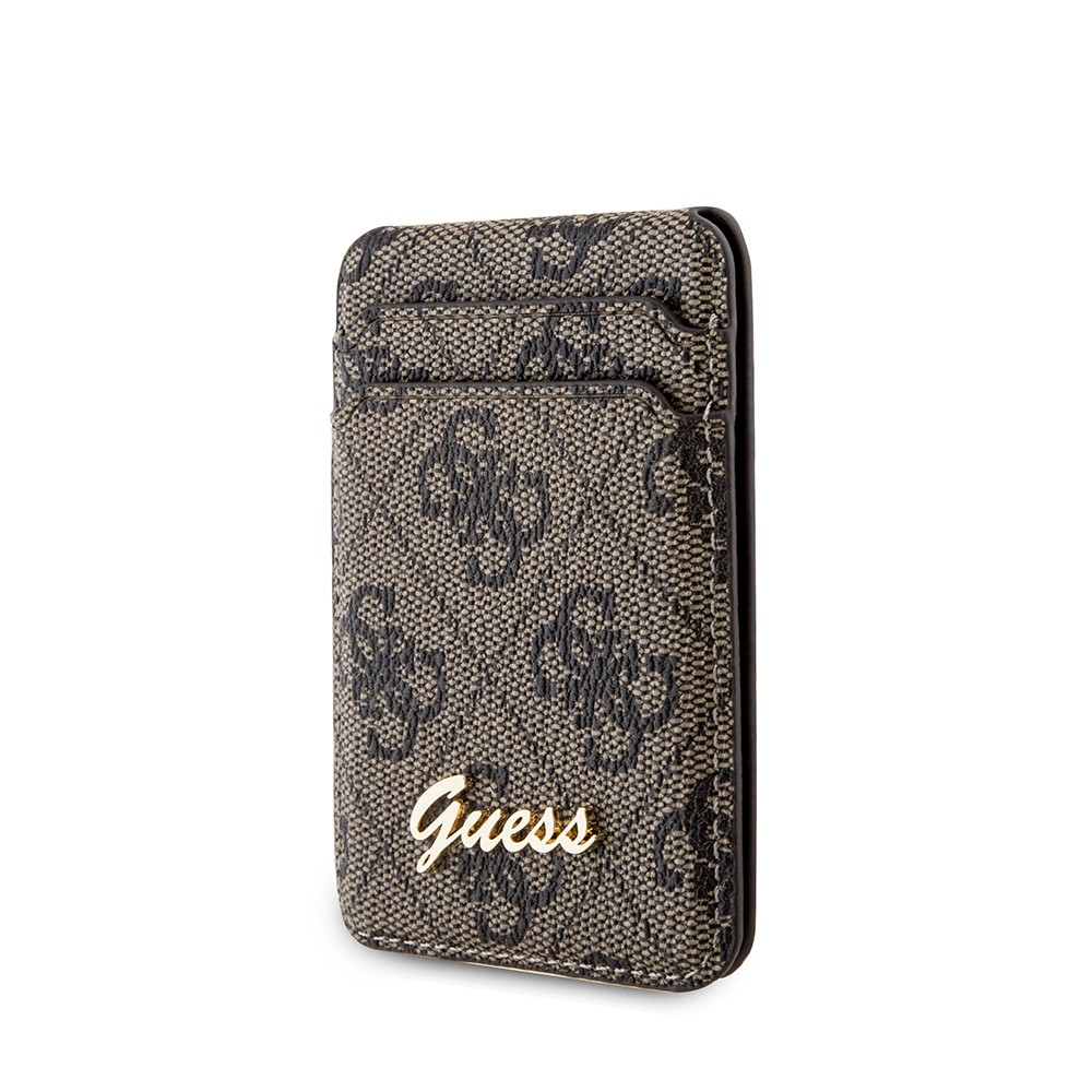 Guess Orjinal Lisanslı 4G Desenli Metal Script Logolu Magnetik Kartlık