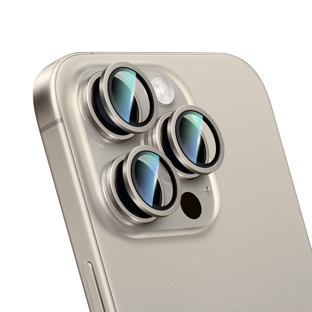 Apple iPhone 15 Pro Max CaseWorld Alloy Serisi Oleofobik Anti Reflective Kamera Lens Koruyucu