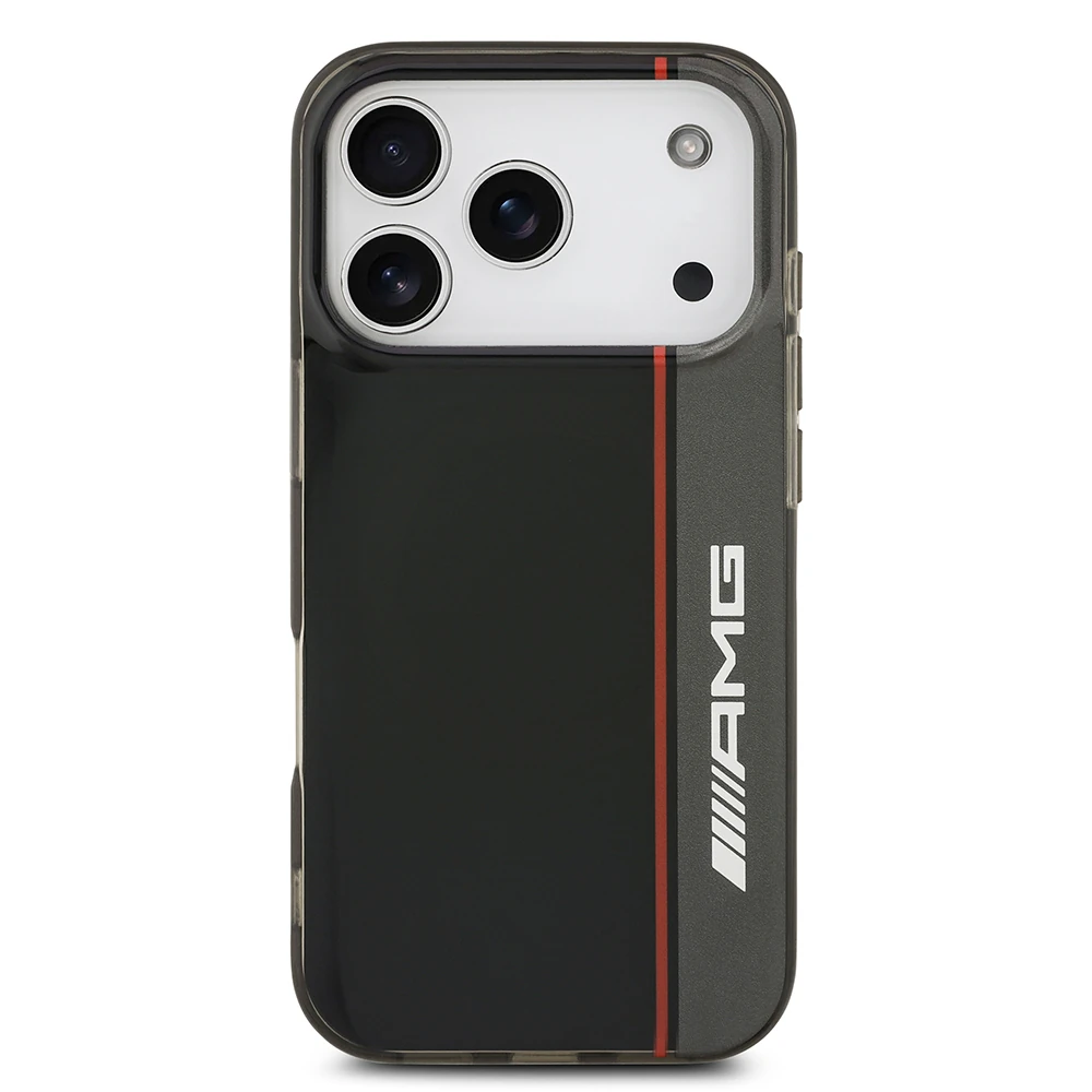 Apple iPhone 17 Pro Kılıf AMG Orjinal Lisanslı M-safe Şarj Özellikli IML Baskı Logolu Çift Katmanlı Bow Lines Kapak