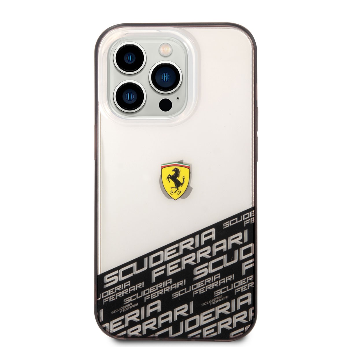 iPhone 14 Pro Max Kılıf Ferrari Transparan Alt Kısım Baskılı Dizayn Kılıf