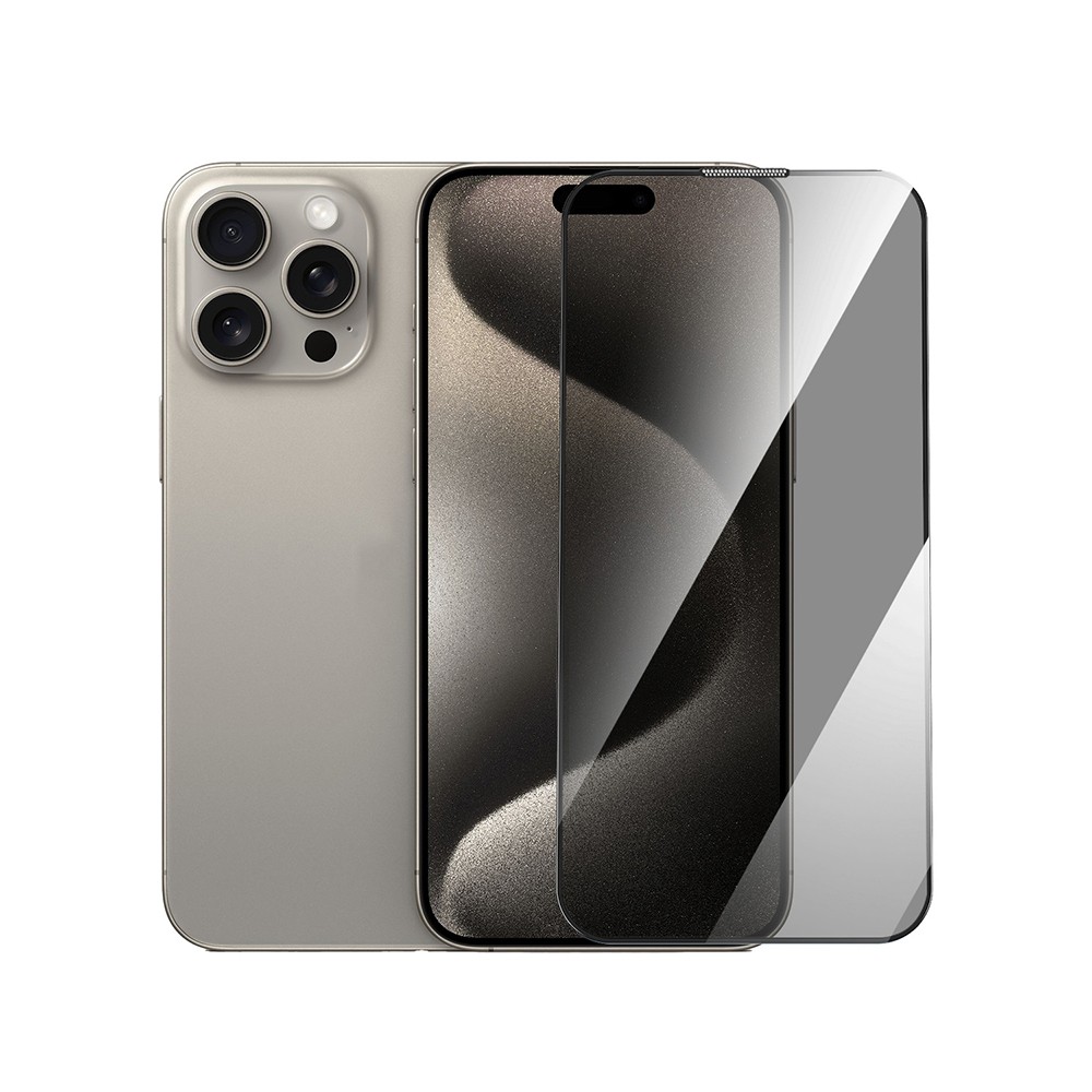 Apple iPhone 14 Pro Max Wiwu GT-011 Anti-Bakteriyel Özellikli Polimer Oleofobik Kaplama Temperli Privacy Cam Ekran Koruyucu