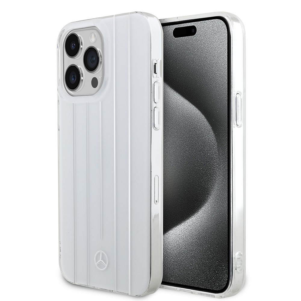 Apple iPhone 14 Pro Max Mercedes Benz Orjinal Lisanslı New Urban 3 Sert PC Paralel Çizgi Desenli Kapak