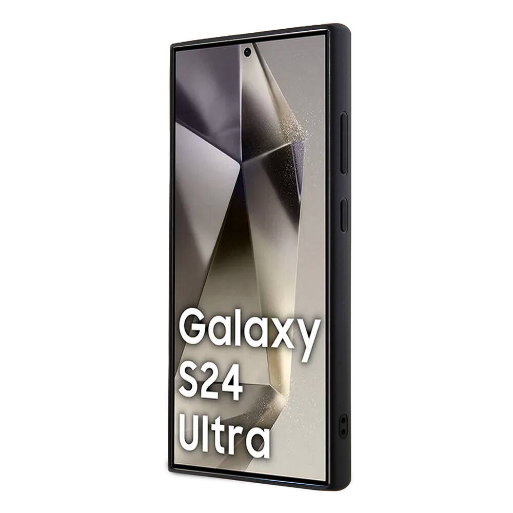 Galaxy S24 Ultra Kılıf Karl Lagerfeld Taşlı Metal Logo Orjinal Lisanslı Kılıf