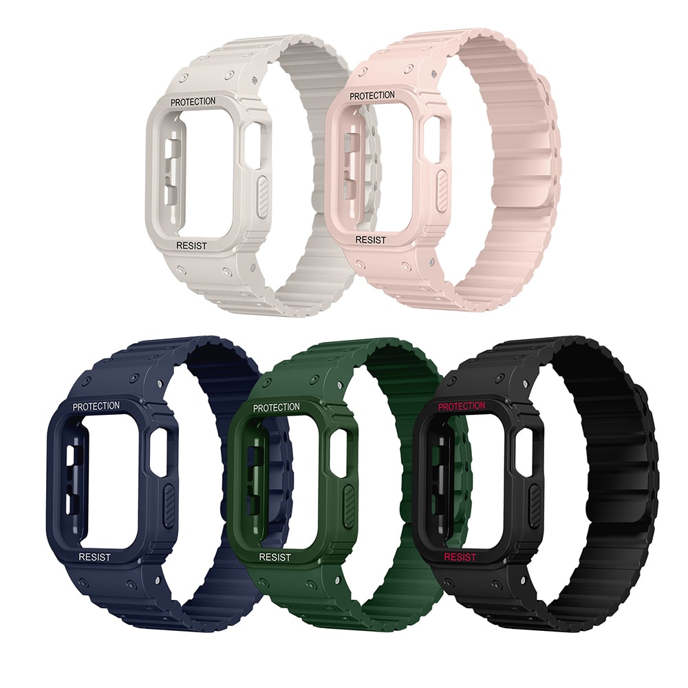 Apple Watch 38mm KRD-142 Airbag Tasarımlı Kasa Koruyuculu Silikon Kordon