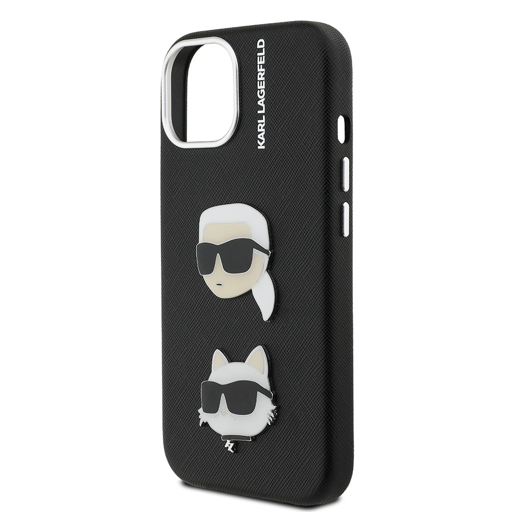 Apple iPhone 14 Kılıf Karl Lagerfeld Orjinal Lisanslı K&C Heads Pin Kapak