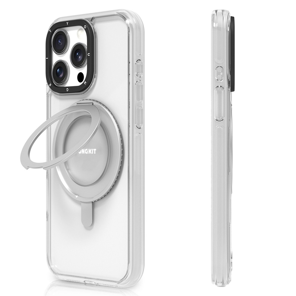 Apple iPhone 15 Pro Max Kılıf Magsafe Şarj Özellikli Parmak Ring Standlı Youngkit Pivot Serisi Kapak