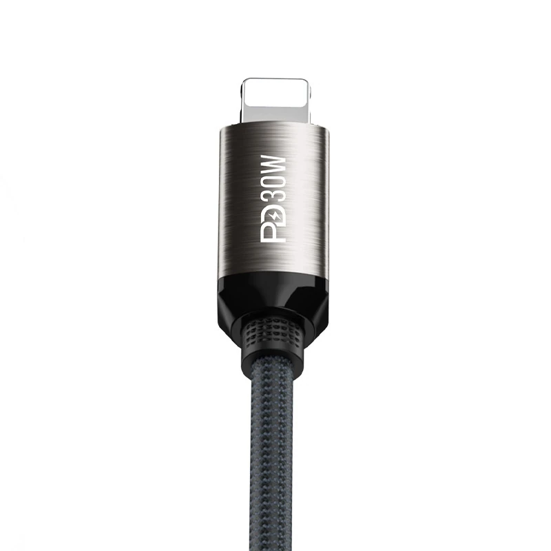 Recci RS35CL Type-C to Lightning PD 30W Örgü Tasarımlı Hızlı Şarj Özellikli Data ve Şarj Kablosu 1M