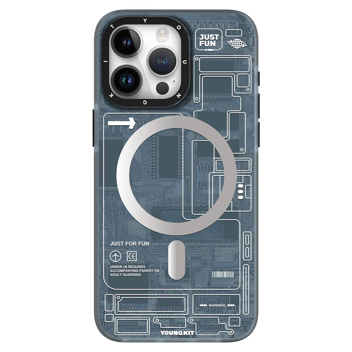 iPhone 15 Pro Kılıf Magsafe Şarj Özellikli YoungKit Technology Serisi Kılıf